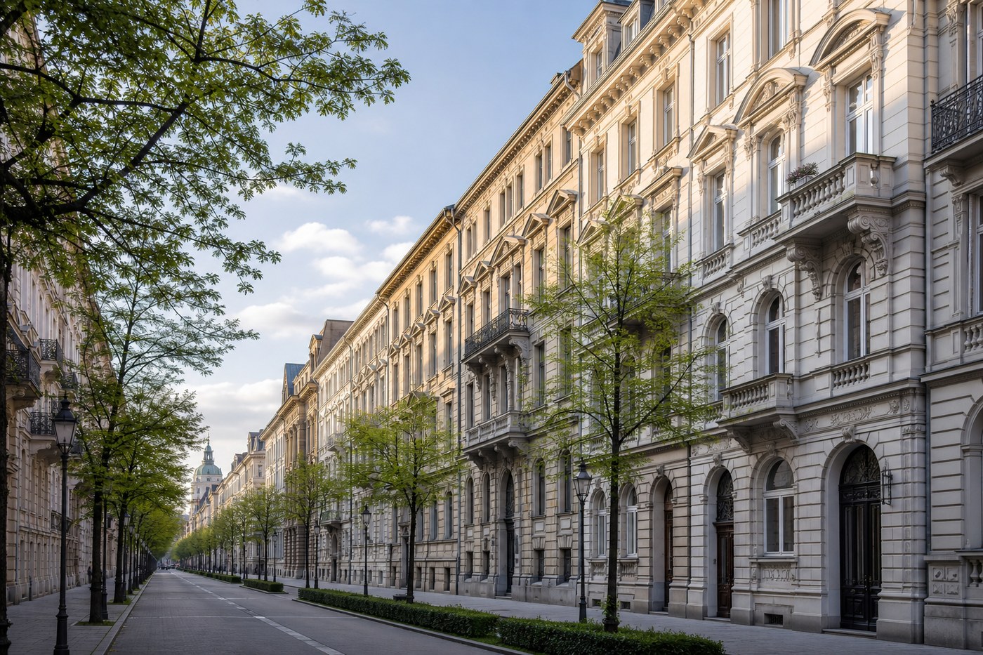 Район Schwabing в Мюнхене